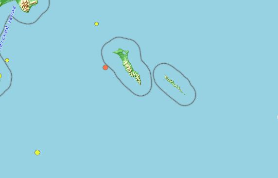  Землетрясение магнитудой 4,7 произошло у острова Беринга. 