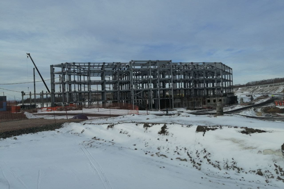 При гарантии дальнейшего финансирования строительство Камчатской краевой больницы может полностью завершиться в 2023 году. Фото: ИА «Камчатка». Фотография 6