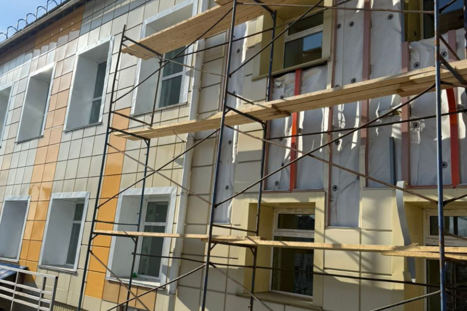 В Палане продолжают реконструкцию школы искусств. . Фотография 2