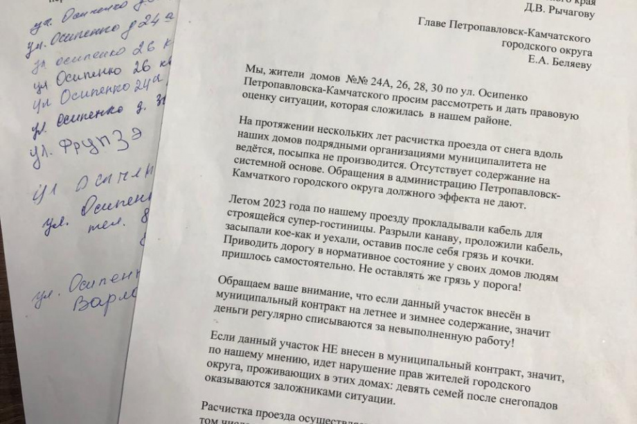 Десять семей Петропавловска-Камчатского требуют внимания дорожников и властей. . Фотография 2