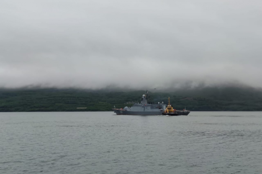 Новый военный корабль «Гремящий» прибыл в пункт постоянного базирования на Камчатке. Фото: ИА «Камчатка». Фотография 4