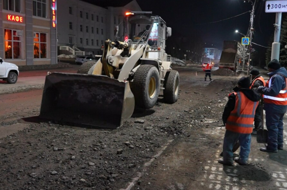 Ремонт дороги в центре Петропавловска: итоги ночи. Фото: kamgov.ru. Фотография 1