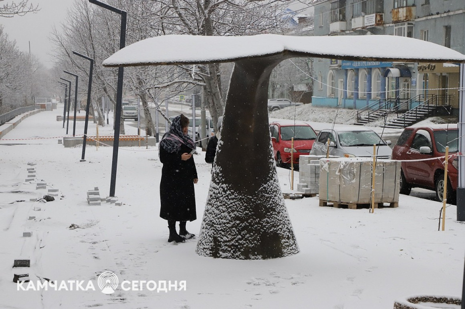 Первый снег выпал в столице Камчатки. Фоторепортаж. Фото: Виктор Гуменюк\ИА "Камчатка". Фотография 10
