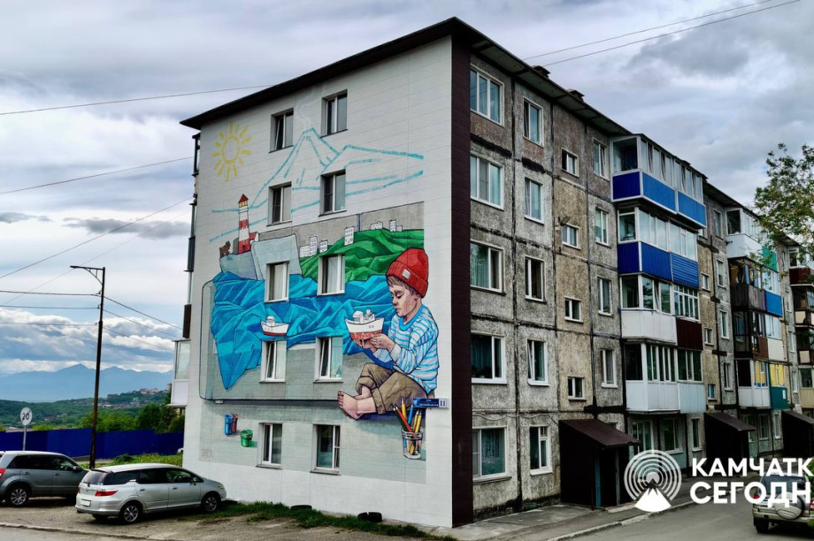 Первые четыре мурала появились в Петропавловске-Камчатском. Фото: ИА "Камчатка". Фотография 5