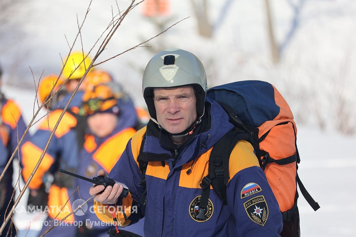 Тренировка по поиску людей в лавинах на Камчатке. Фоторепортаж. Фото: Виктор Гуменюк/ИА "Камчатка". Фотография 29