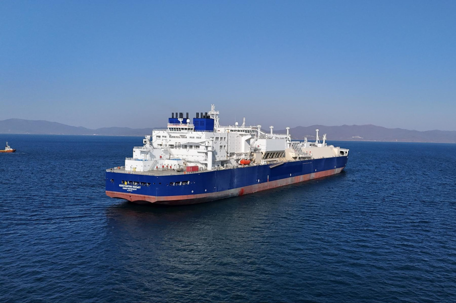 Новый российский газовоз для Арктики уже на ходу — он будет работать и на Камчатку. фото: Минтранс РФ. Фотография 1