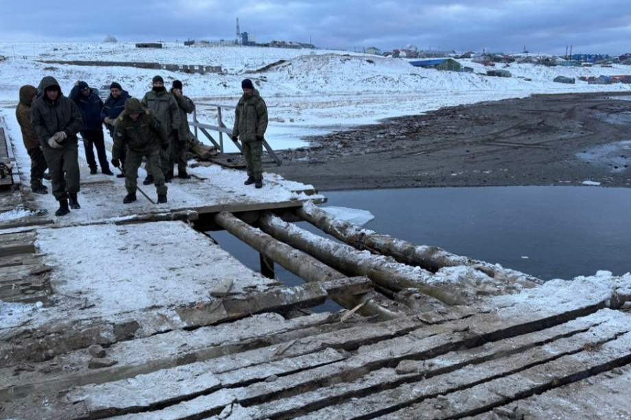 На Командорских островах ремонтируют аварийный мост. Фото: Алеутская окружная администрация. Фотография 3