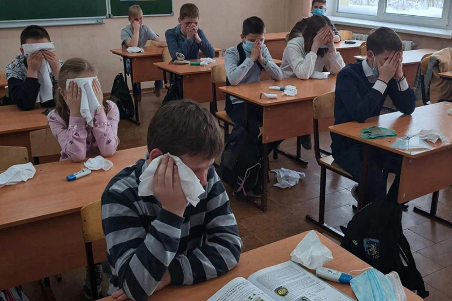 Четыре школы и два детсада закрыты на Камчатке из-за гриппа и ОРВИ. Фото: ИИ