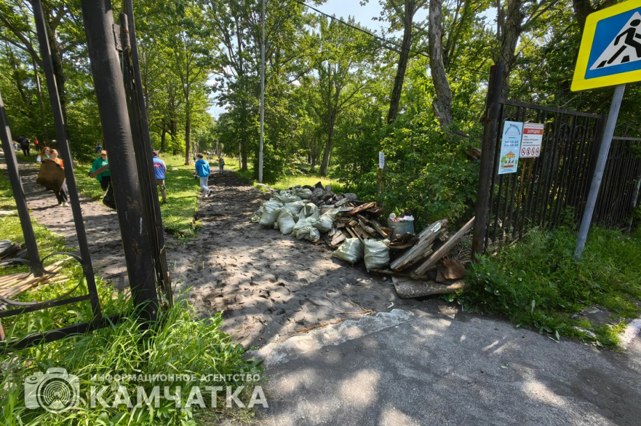 Молодежный субботник прошел в детском парке Петропавловска. фото: ИА "Камчатка". Фотография 29