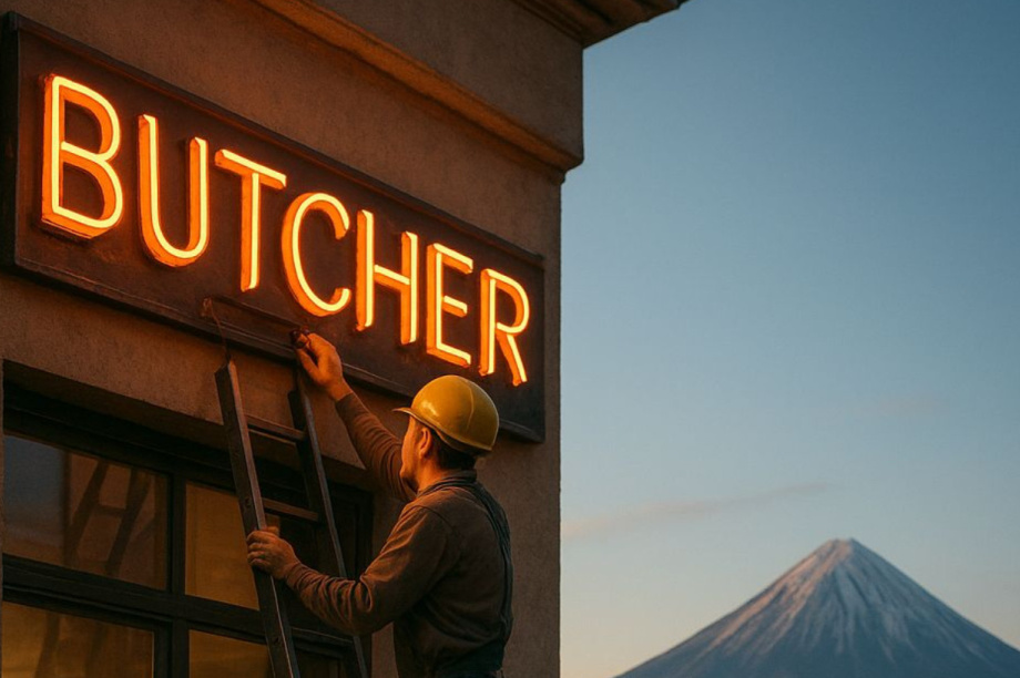 Конфликт вокруг бренда «BUTCHER» в Петропавловске-Камчатском завершен. Изображение сгенерированное ИИ