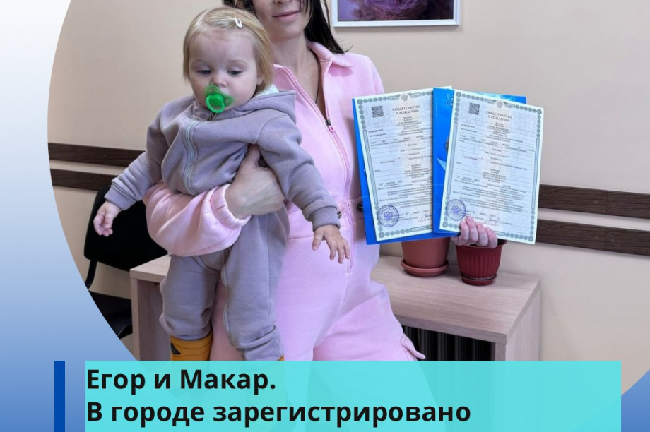 В столице Камчатки родились близнецы Егор и Макар. Фото: kamgov.ru