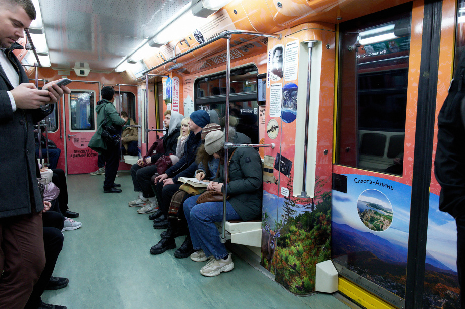 «Камчатский» вагон запустили в московском метро. Фото: пресс-служба правительства Камчатского края. Фотография 1