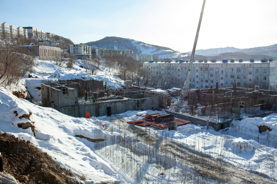 В Вилючинске с опережением графика строят детский сад на 260 мест. Фото: kamgov.ru. Фотография 1