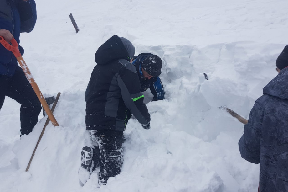 На севере Камчатки подросток едва не погиб, оказавшись в «снежной ловушке». Фото: ПСО КГКУ «ЦОД». Фотография 1