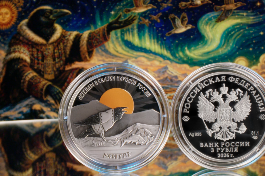 На российских монетах появилось изображение Кутха. Банк России