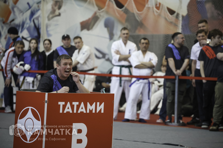 На Камчатке состоялся Чемпионат и первенство ДФО по каратэ-киокусинкай (фоторепортаж). Фото: «Камчатка Сегодня» \ Игорь Сафончик. Фотография 99