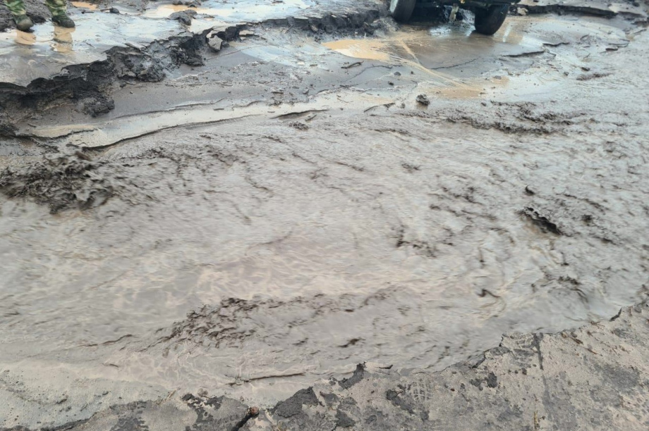 На Камчатке временно закрыта дорога в Налычево. Фото: Камчатуправтодор. Фотография 1