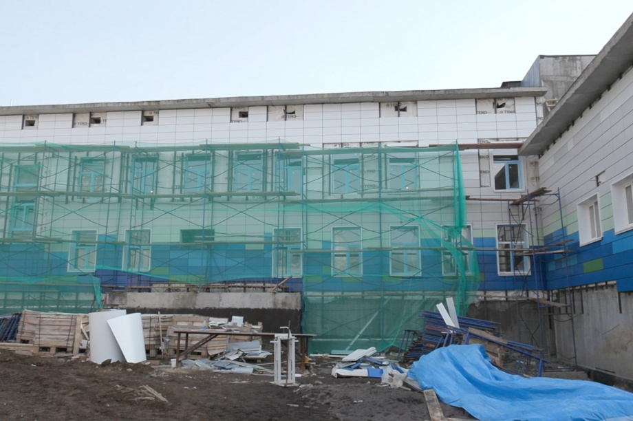  В строящемся детском саду Вилючинска закрыли «теплый контур». 