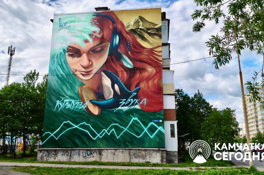 Первые четыре мурала появились в Петропавловске-Камчатском. Фото: ИА "Камчатка". Фотография 6