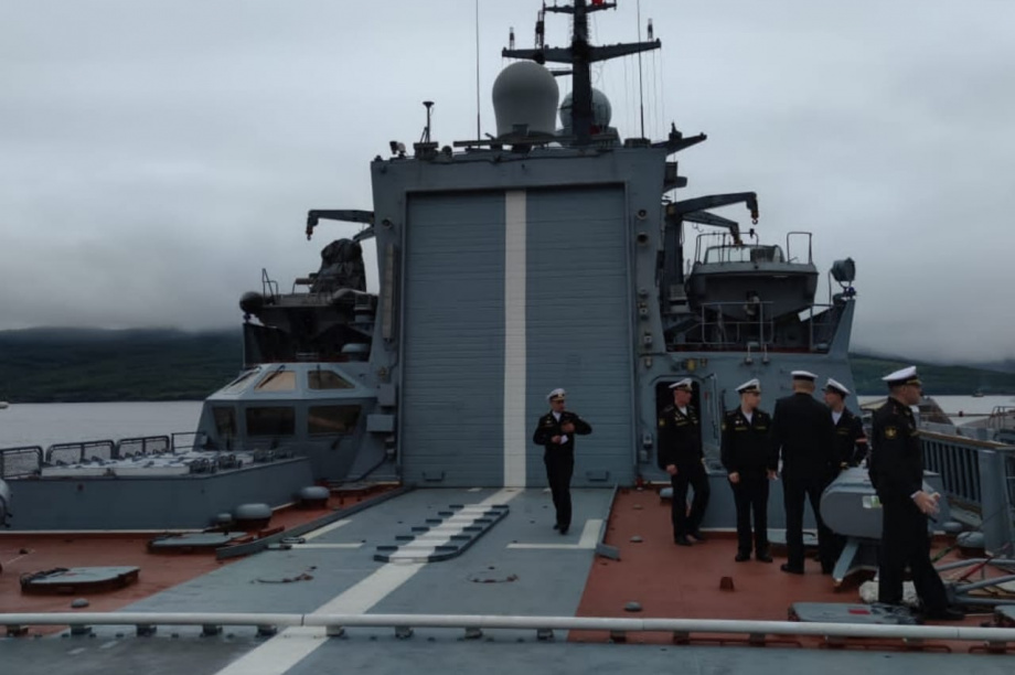 Новый военный корабль «Гремящий» прибыл в пункт постоянного базирования на Камчатке. Фото: ИА «Камчатка». Фотография 3