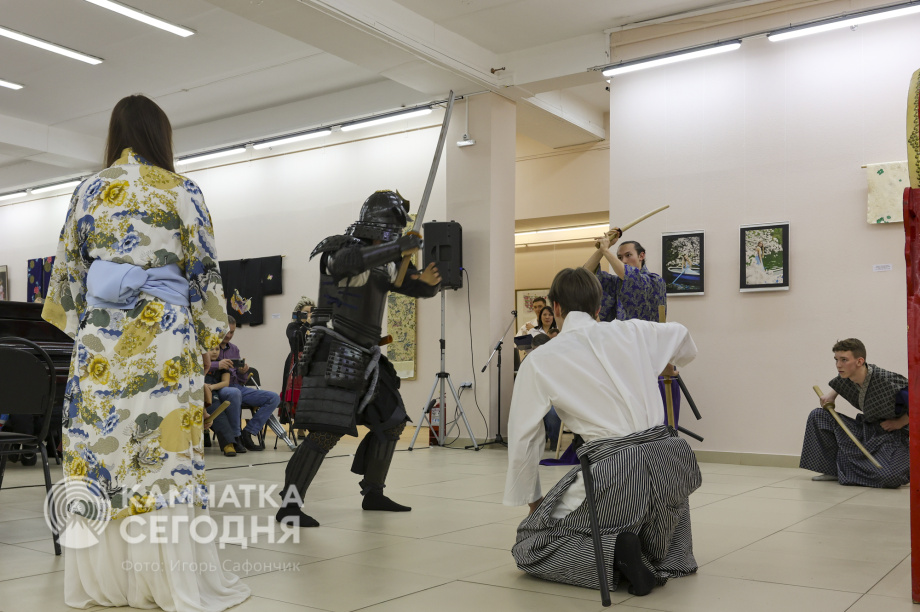 В Камчатском художественном музее открылась выставка о Японии. Фото: «Камчатка Сегодня»/Игорь Сафончик. Фотография 26