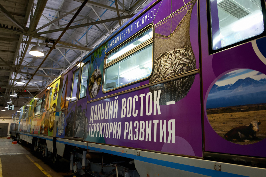«Камчатский» вагон запустили в московском метро. Фото: пресс-служба правительства Камчатского края. Фотография 3
