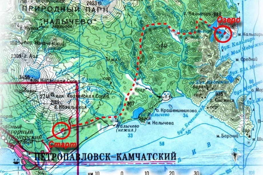 На Камчатке пропал очередной снегоходчик, и снова на озере Калыгирь. Фото: соцсеть Сергея Лебедева