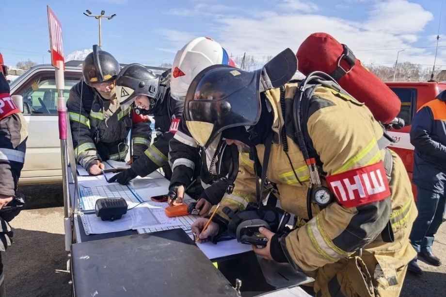 Пожарные тушили «Глобус» в Петропавловске-Камчатском. Фото: МЧС России по Камчатскому краю. Фотография 6