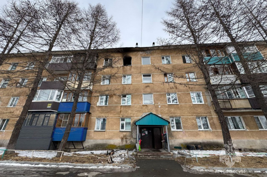 В поселке Сосновка на Камчатке пожарные спасли из огня троих человек. Фото: ГУ МЧС России по Камчатскому краю. Фотография 2