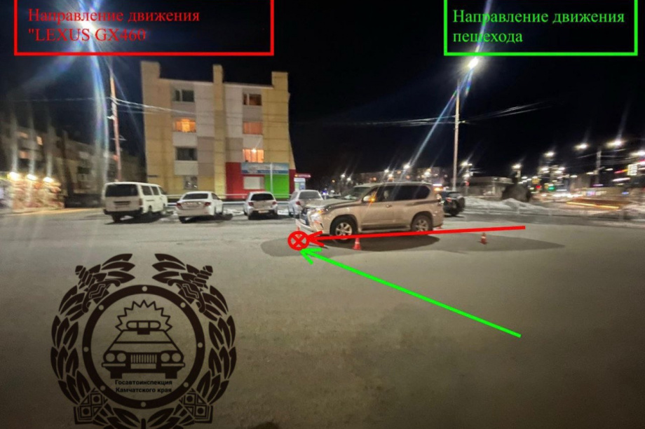 В столице Камчатки пешеход тяжело пострадал от лихача на «Лексусе» . Фото: Госавтоинспекция Камчатского края
