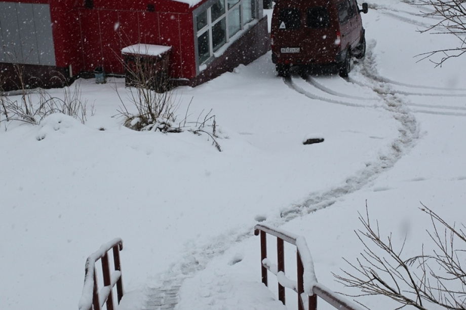 Апрельский снег. Фото: Виктор Гуменюк / информационное агентство "Камчатка". Фотография 10