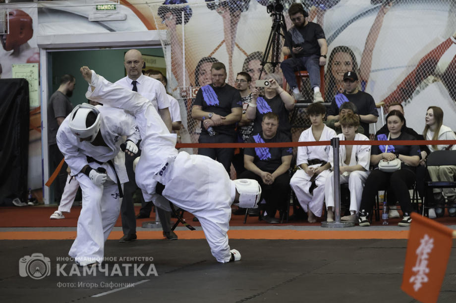 На Камчатке состоялся Чемпионат и первенство ДФО по каратэ-киокусинкай (фоторепортаж). Фото: «Камчатка Сегодня» \ Игорь Сафончик. Фотография 89