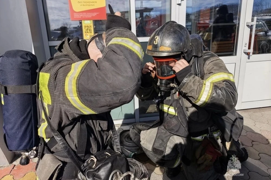 Пожарные тушили «Глобус» в Петропавловске-Камчатском. Фото: МЧС России по Камчатскому краю. Фотография 5
