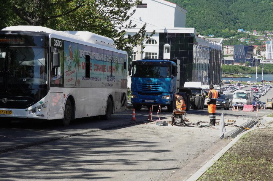 Ремонтные работы на улице Ленинской в Петропавловске-Камчатском ведутся по графику. ПКГО