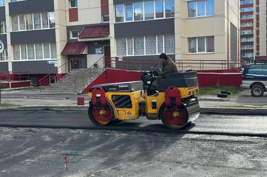 Савченко закатали: в мкр. Северо-Восток Петропавловска меняют дорожное покрытие. Фото: администрация ПКГО. Фотография 7