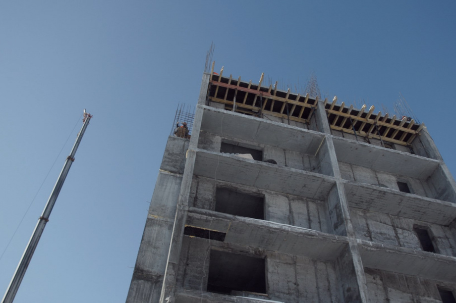 В Петропавловске продолжают строительство девятиэтажки на Кутузова. Фото:kamgov.ru