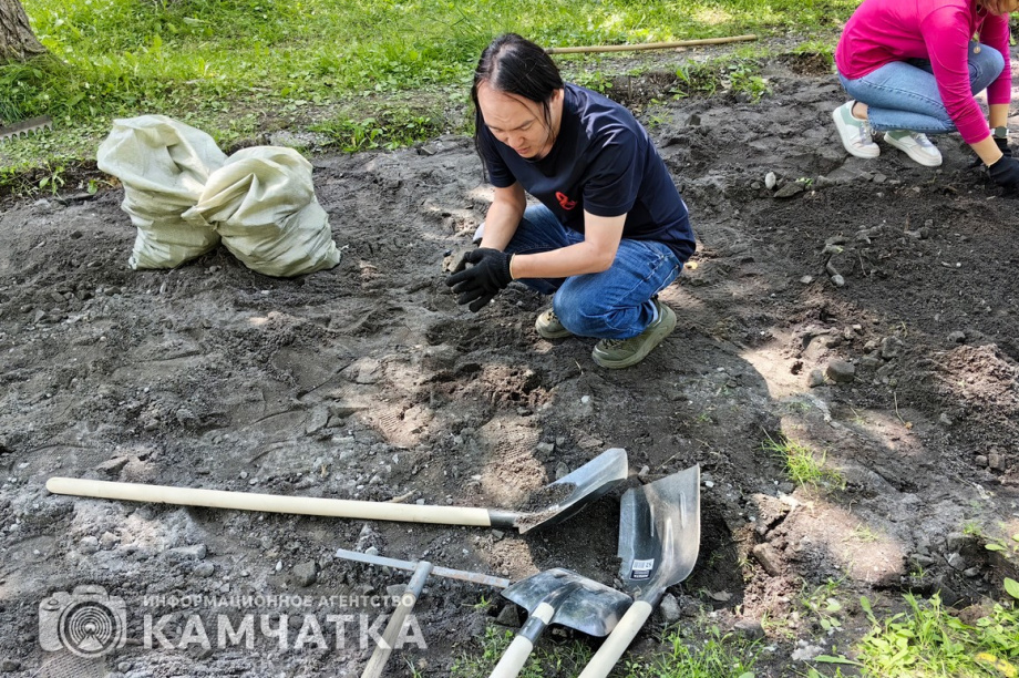 Молодежный субботник прошел в детском парке Петропавловска. фото: ИА "Камчатка". Фотография 20