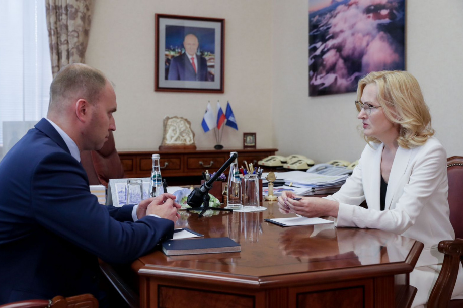 Ирина Яровая предложила Роману Чекушову изучить опыт строительства судов для Камчатки. Фото: пресс-служба Ирины Яровой. Фотография 2