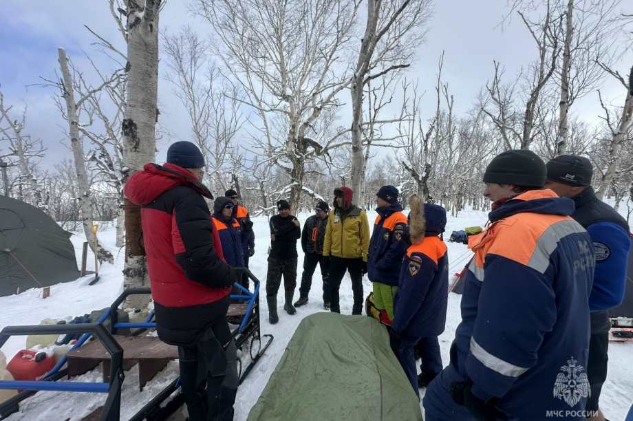 Спасатели МЧС водрузили флаг на вершине Ключевской Сопки на Камчатке. Фото: ГУ МЧС России по Камчатскому краю. Фотография 9