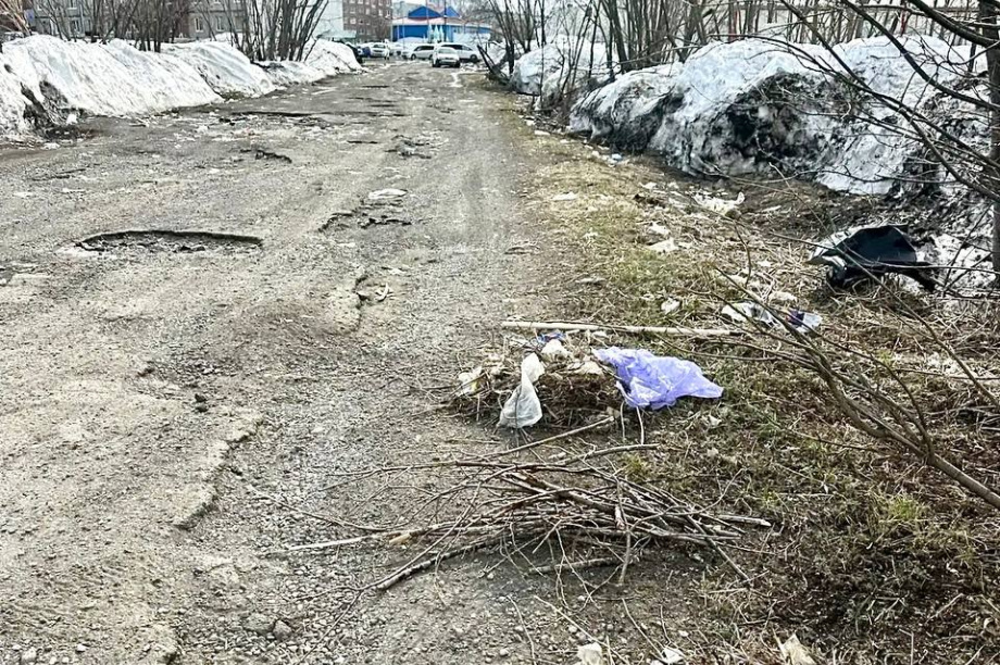 Глава Вилючинска вышел на субботник с семьёй, за два часа собрав 11 мешков мусора. Фото: Олег Бондаренко, Telegram . Фотография 1
