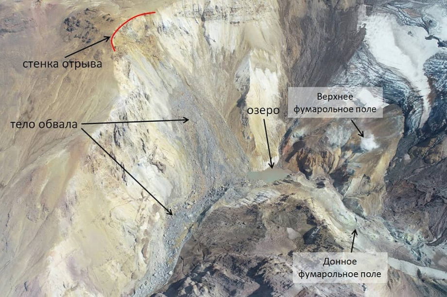 Камчатские вулканологи изучили обвал в кратере Мутновского. Фото: instagram.com/super_volcanology