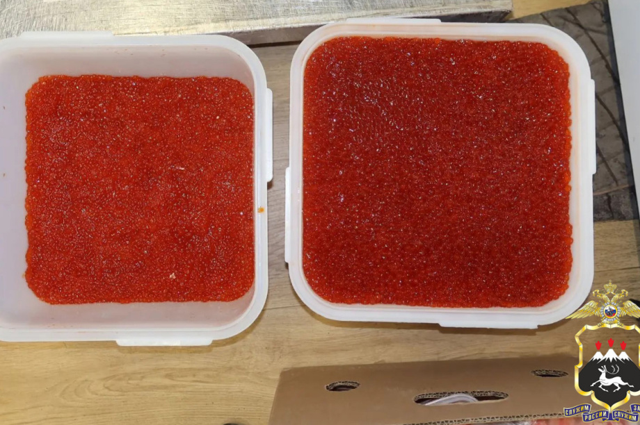 В елизовском магазине изъяли более 50 кг крабовой и икорной продукции без документов. Фото: Пресс-служба УМВД России по Камчатскому краю. Фотография 2
