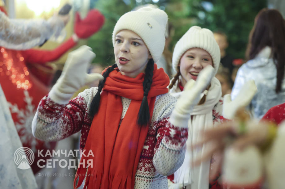 Пятьсот детей побывали на Губернаторской ёлке на Камчатке. Фото: ИА «Камчатка»/Игорь Сафончик. Фотография 42