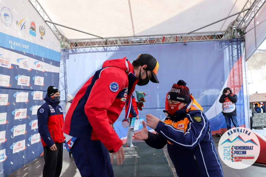 Камчатский спортсмен Никита Алёхин победил в слаломе-гиганте на горе Морозной. Фото: Виктор Гуменюк / информационное агентство "Камчатка". Фотография 5
