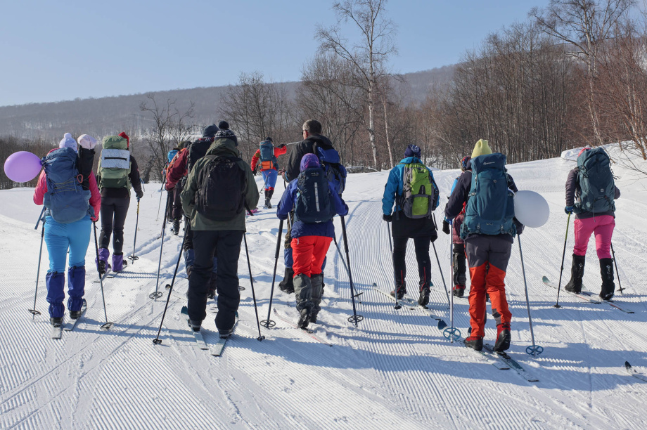 Лыжный поход в честь 8 Марта от турклуба «Медведь». Фото: «Камчатка Сегодня» \ Игорь Сафончик. Фотография 8
